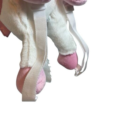Funzone Unicorn Backpack NWT Pegasus White Pink Stuffed Plush 19” Sparkly Bag - Picture 8 of 10